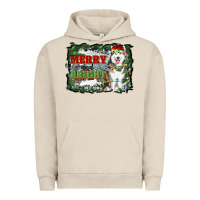 Pigment French Oak merry and bright husky farm  background Urban Hoodie - RanaPortraitStore