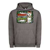 Pigment Tornado merry and bright husky farm  background Urban Hoodie - RanaPortraitStore