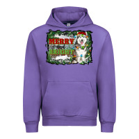 Tulip merry and bright husky farm  background Urban Hoodie - RanaPortraitStore