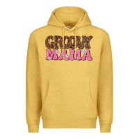 Antique Gold groovy mama Premium Hoodie - texasbilliewilder