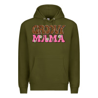 Army Green groovy mama Premium Hoodie - texasbilliewilder