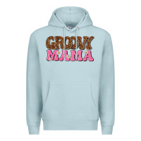 Blue Mist groovy mama Premium Hoodie - texasbilliewilder