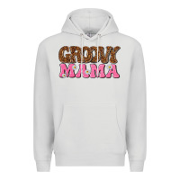 Dove Grey groovy mama Premium Hoodie - texasbilliewilder