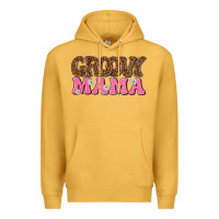 Mustard groovy mama Premium Hoodie - texasbilliewilder