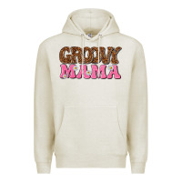 Oatmeal Heather groovy mama Premium Hoodie - texasbilliewilder