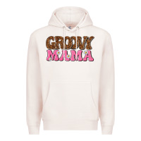Pale Pink groovy mama Premium Hoodie - texasbilliewilder