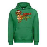Emerald merry and bright dachshund Urban Hoodie - RanaPortraitStore