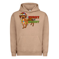 Pigment Burro merry and bright dachshund Urban Hoodie - RanaPortraitStore