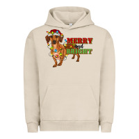 Pigment French Oak merry and bright dachshund Urban Hoodie - RanaPortraitStore