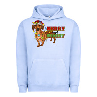 Pigment Grape Ice merry and bright dachshund Urban Hoodie - RanaPortraitStore