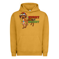 Pigment Peanut Butter merry and bright dachshund Urban Hoodie - RanaPortraitStore