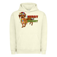 Pigment Pistachio merry and bright dachshund Urban Hoodie - RanaPortraitStore