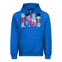 Cobalt hippopotamus coffee cups Urban Hoodie - Zillion Design Studio