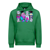 Emerald hippopotamus coffee cups Urban Hoodie - Zillion Design Studio