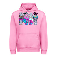 Fuchsia Pink hippopotamus coffee cups Urban Hoodie - Zillion Design Studio