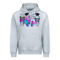 Heather Grey hippopotamus coffee cups Urban Hoodie - Zillion Design Studio