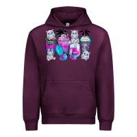 Mauve Wine hippopotamus coffee cups Urban Hoodie - Zillion Design Studio