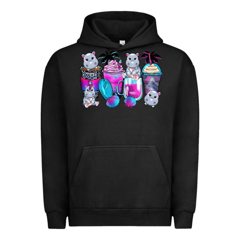 Hippopotamus Coffee Cups Urban Hoodie by Zillion Design Studio | Teevron