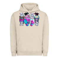 Pigment French Oak hippopotamus coffee cups Urban Hoodie - Zillion Design Studio