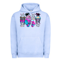 Pigment Grape Ice hippopotamus coffee cups Urban Hoodie - Zillion Design Studio