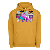 Pigment Peanut Butter hippopotamus coffee cups Urban Hoodie - Zillion Design Studio