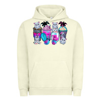Pigment Pistachio hippopotamus coffee cups Urban Hoodie - Zillion Design Studio