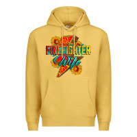 Antique Gold firefighter wife with lightning bolt Premium Hoodie - Zillion Design Studio