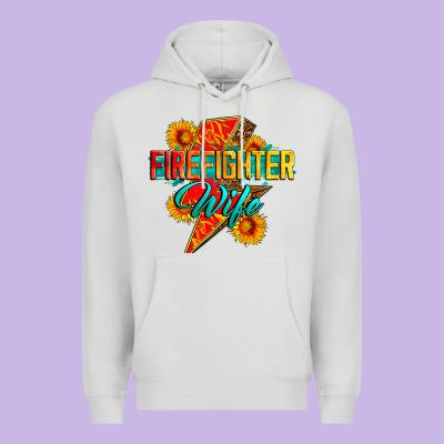 Firefighter Wife With Lightning Bolt Premium Hoodie Designed By Zillion Design Studio
