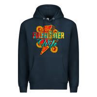 Navy firefighter wife with lightning bolt Premium Hoodie - Zillion Design Studio