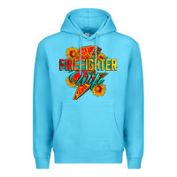 Ocean Blue firefighter wife with lightning bolt Premium Hoodie - Zillion Design Studio
