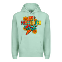 Seafoam firefighter wife with lightning bolt Premium Hoodie - Zillion Design Studio