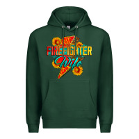 Sports Green firefighter wife with lightning bolt Premium Hoodie - Zillion Design Studio