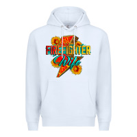 White firefighter wife with lightning bolt Premium Hoodie - Zillion Design Studio