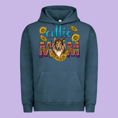 Western Collie Mom Urban Hoodie Designed By Texasbilliewilder