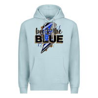 Blue Mist back the blue with lightning bolt Premium Hoodie - Zillion Design Studio