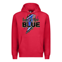 Cardinal back the blue with lightning bolt Premium Hoodie - Zillion Design Studio