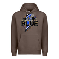Coffee back the blue with lightning bolt Premium Hoodie - Zillion Design Studio