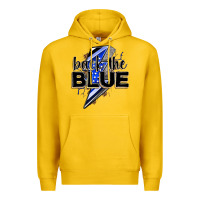 Lemon back the blue with lightning bolt Premium Hoodie - Zillion Design Studio