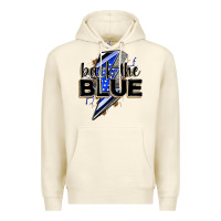 Sandshell back the blue with lightning bolt Premium Hoodie - Zillion Design Studio