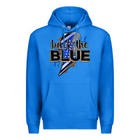 True Royal back the blue with lightning bolt Premium Hoodie - Zillion Design Studio