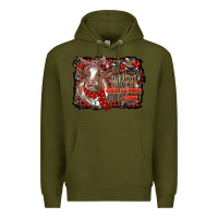 Army Green all i want for christmas is a cow cowhide Premium Hoodie - RanaPortraitStore