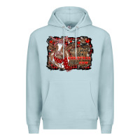Blue Mist all i want for christmas is a cow cowhide Premium Hoodie - RanaPortraitStore