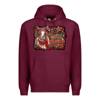 Burgundy all i want for christmas is a cow cowhide Premium Hoodie - RanaPortraitStore