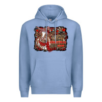 Colony Blue all i want for christmas is a cow cowhide Premium Hoodie - RanaPortraitStore