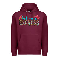 Burgundy hot mess express Premium Hoodie - texasbilliewilder
