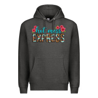 Charcoal Heather hot mess express Premium Hoodie - texasbilliewilder