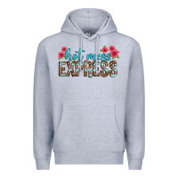 Heather Grey hot mess express Premium Hoodie - texasbilliewilder