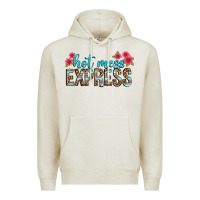 Oatmeal Heather hot mess express Premium Hoodie - texasbilliewilder