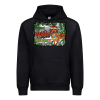 Black merry and bright  dachshund with farm Urban Hoodie - RanaPortraitStore