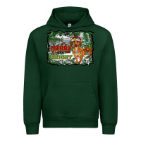 Forest Green merry and bright  dachshund with farm Urban Hoodie - RanaPortraitStore